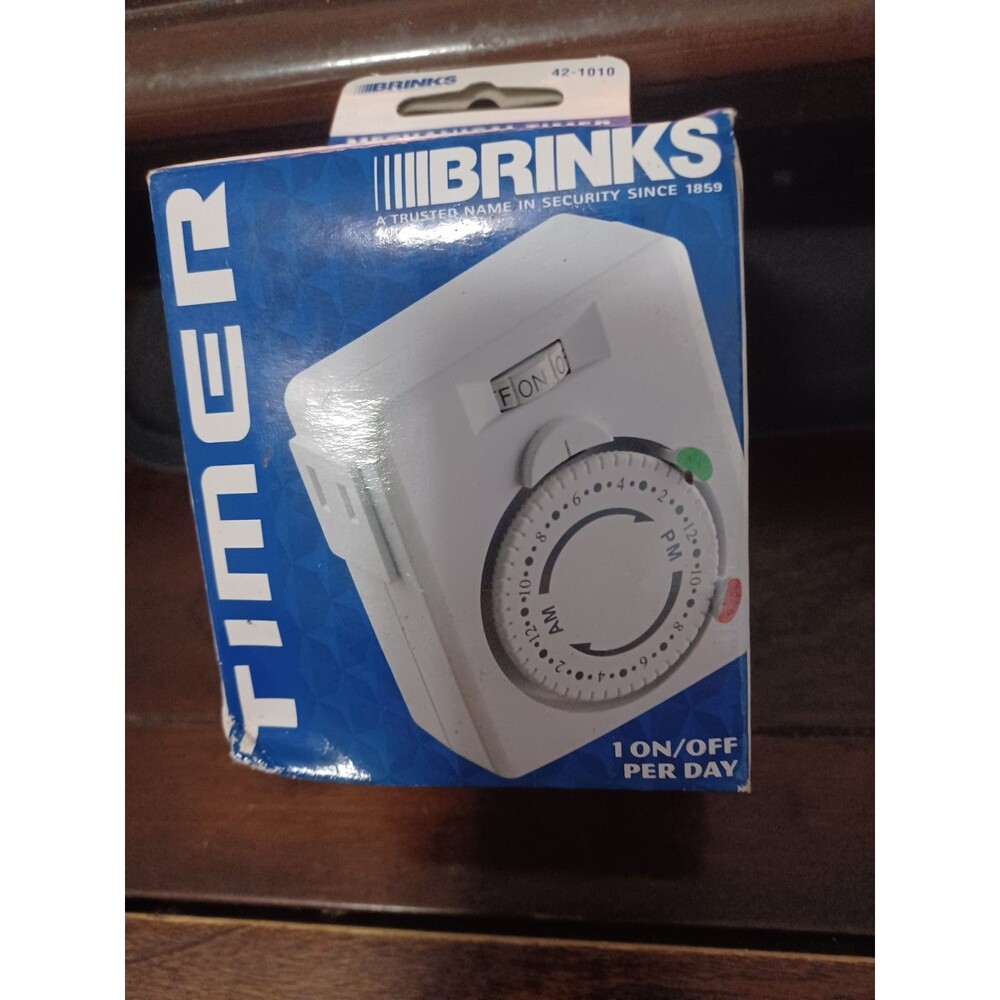 Brinks Security Mechanical Timer 42-1010 Indoor 1 On/Off Per Day New In Box